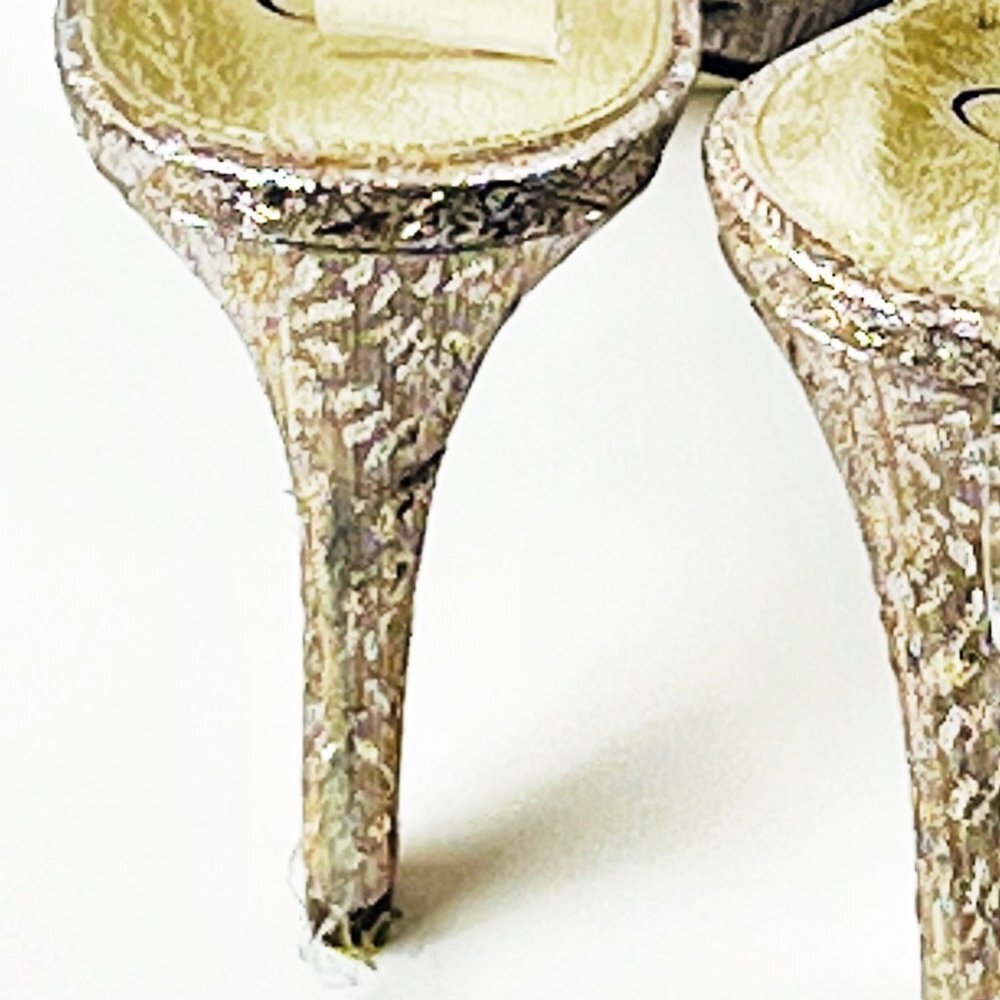 2/$30 NWT Adrianna Papell Gold Strappy Heels 9.5M - Picture 9 of 9